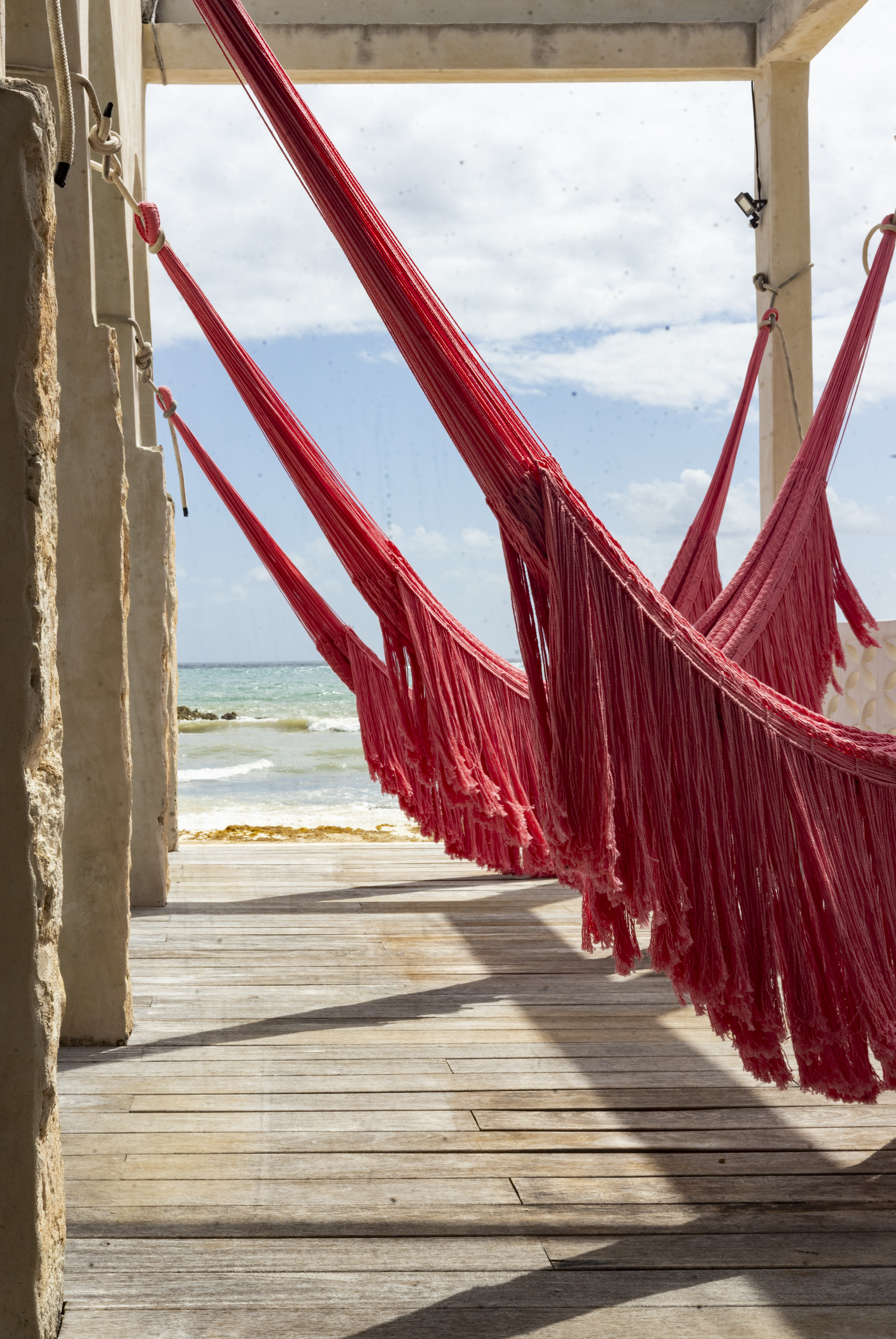 Tulum beach hammocks