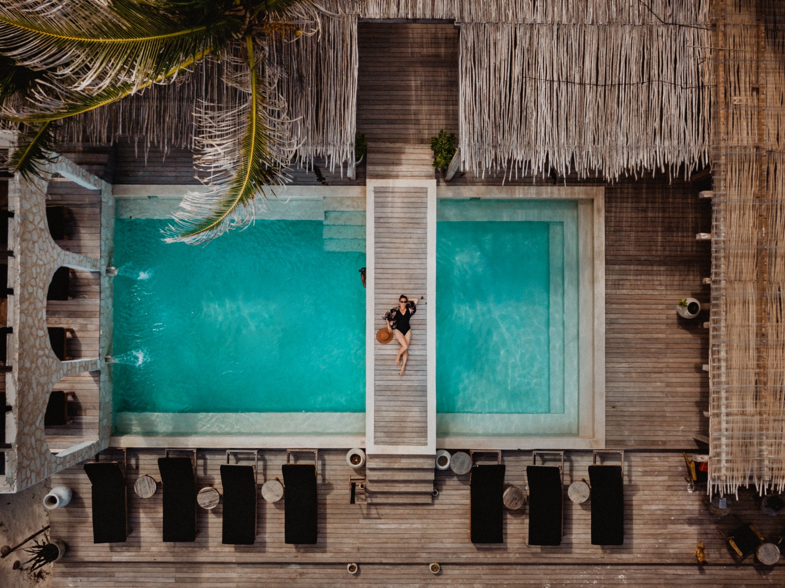 Aerial beach Tulum