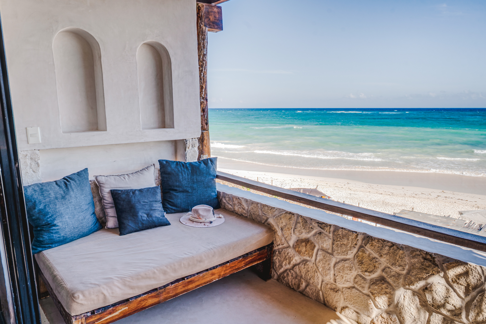 Balcony ocean view Tulum
