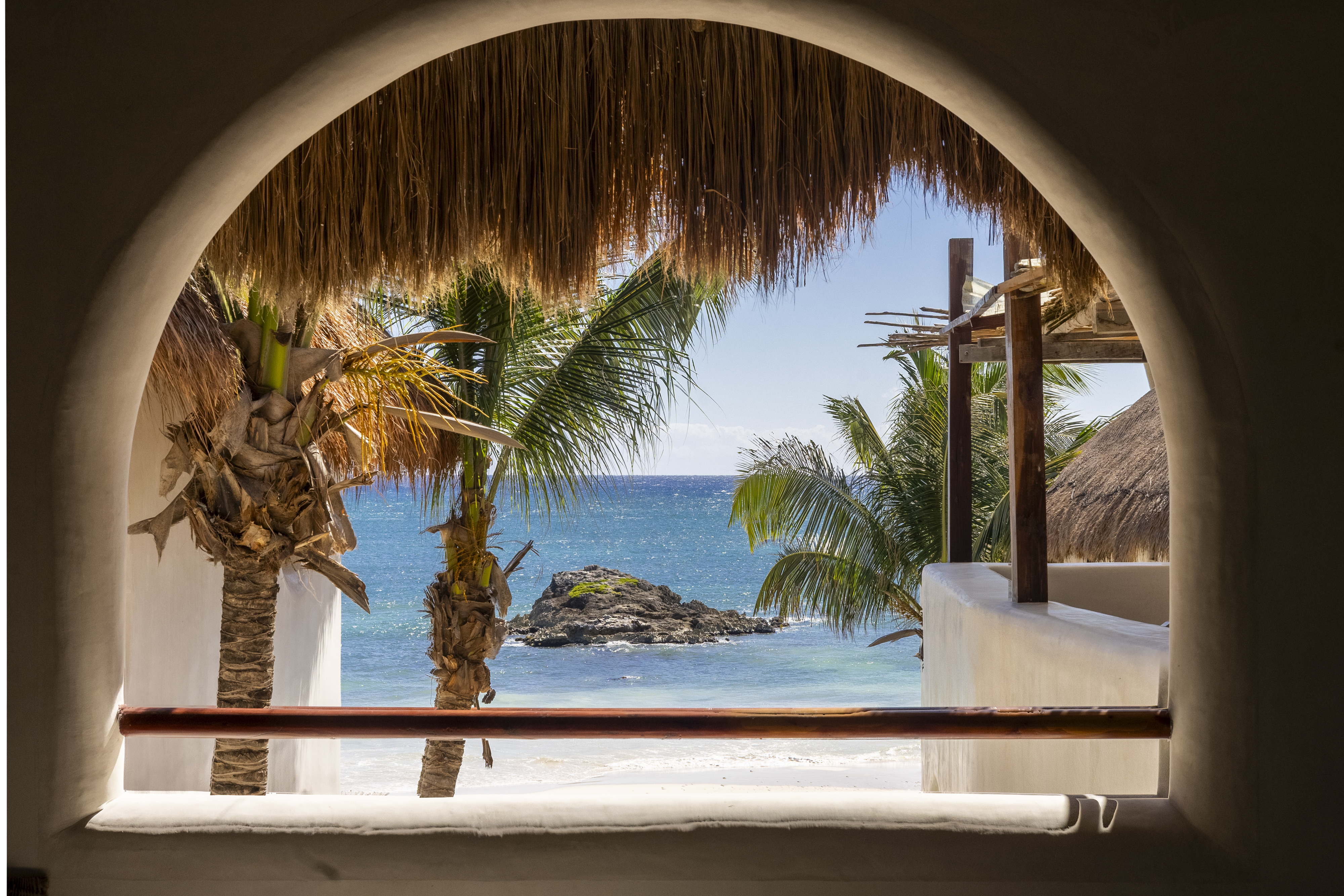 Beachfront view at Chi Ka Amansala Tulum