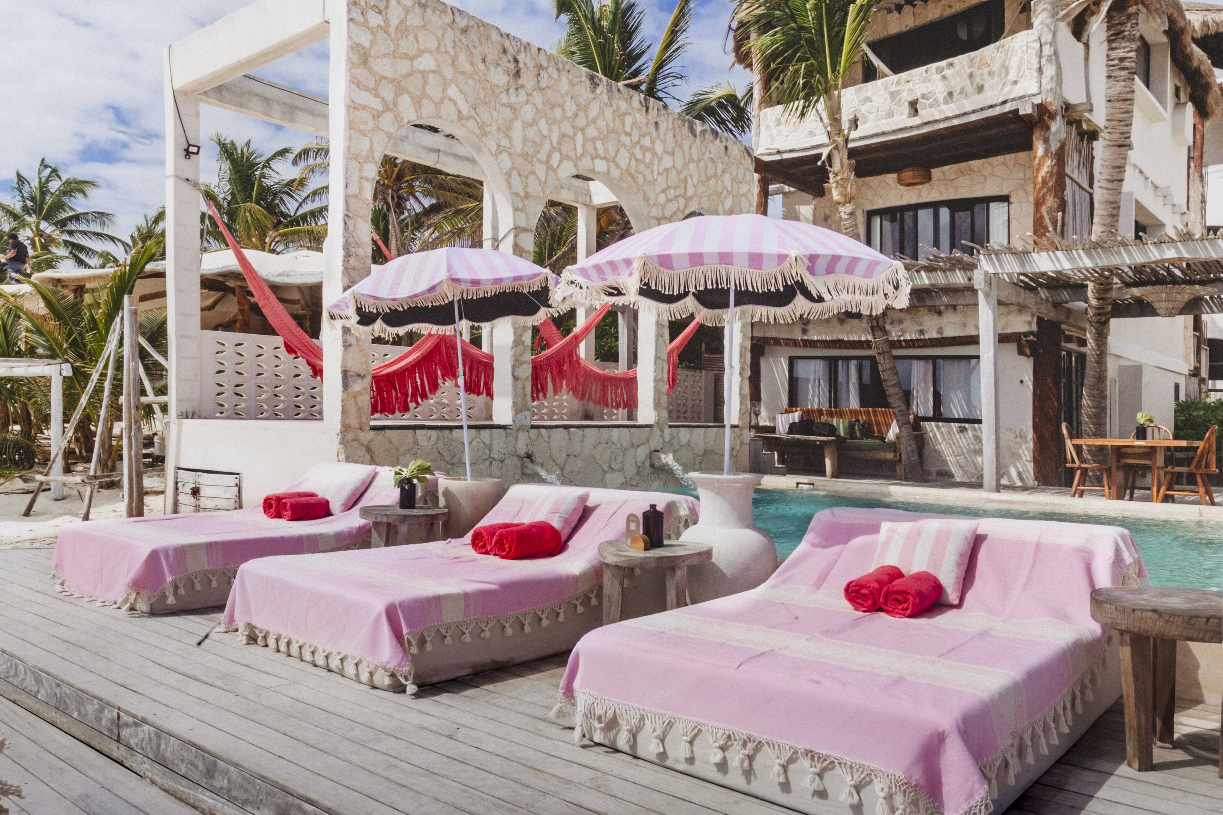 Pool and arches at Chika Tulum