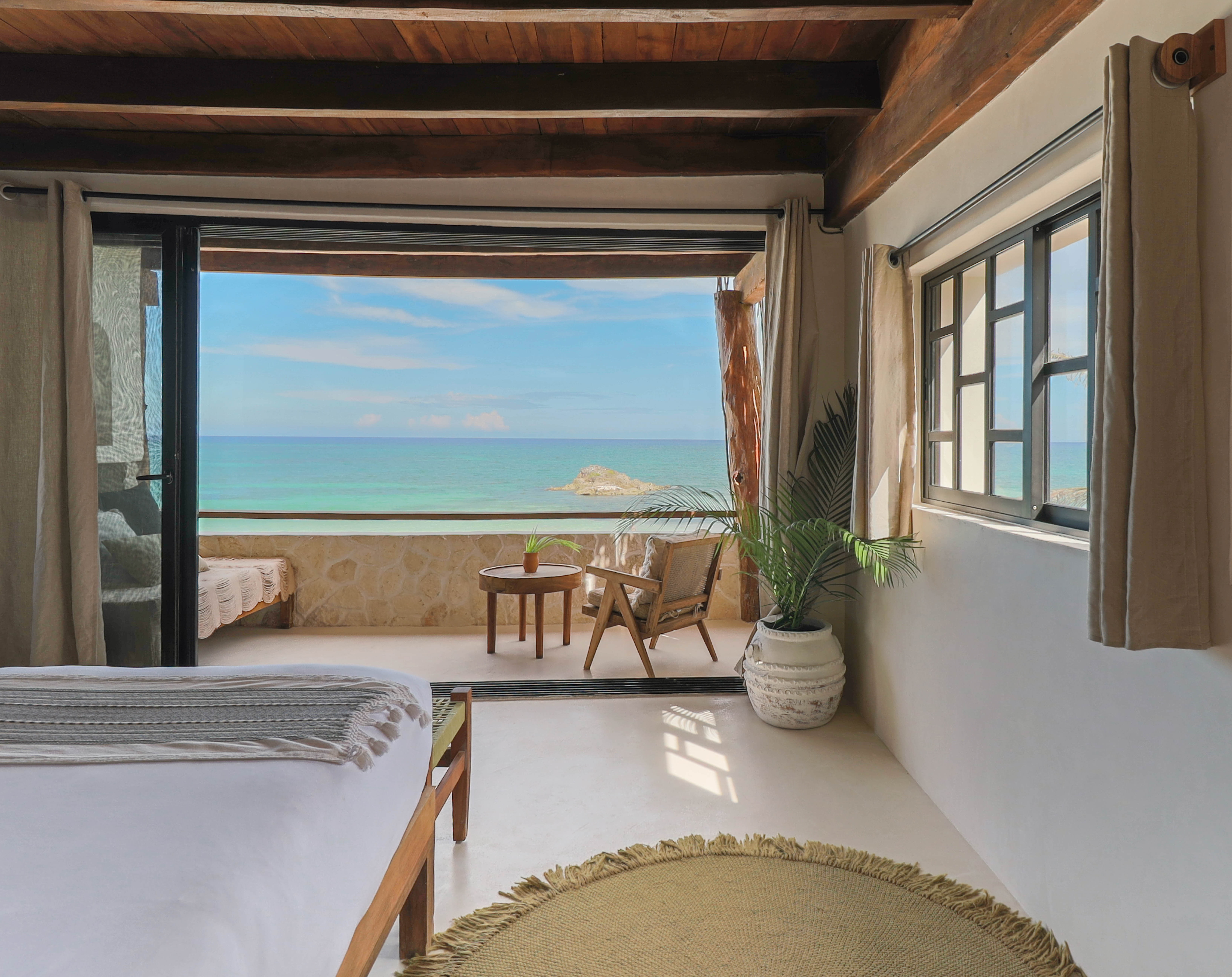 Beachfront room at Chi Ka Amansala Tulum