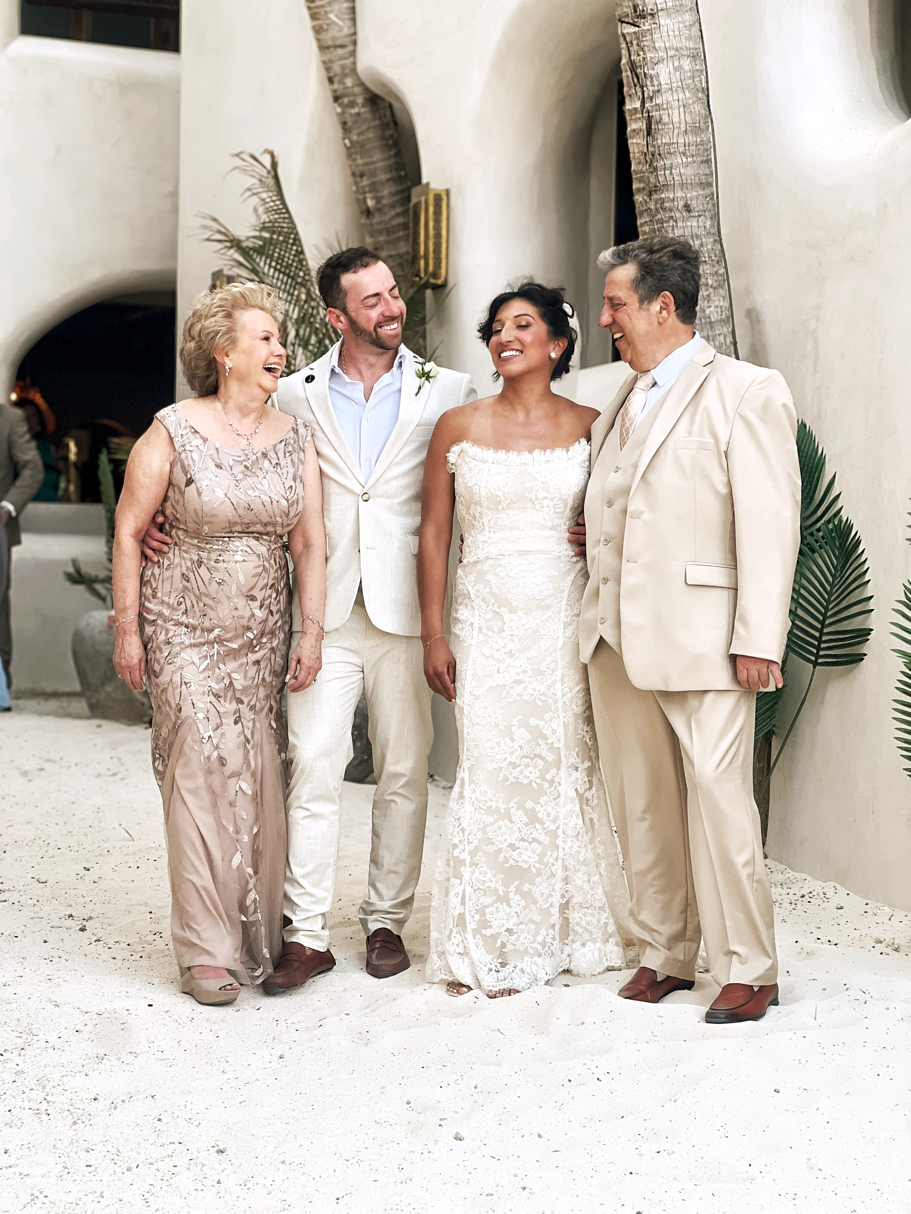 Wedding family portrait at Chi Ka Amansala Tulum