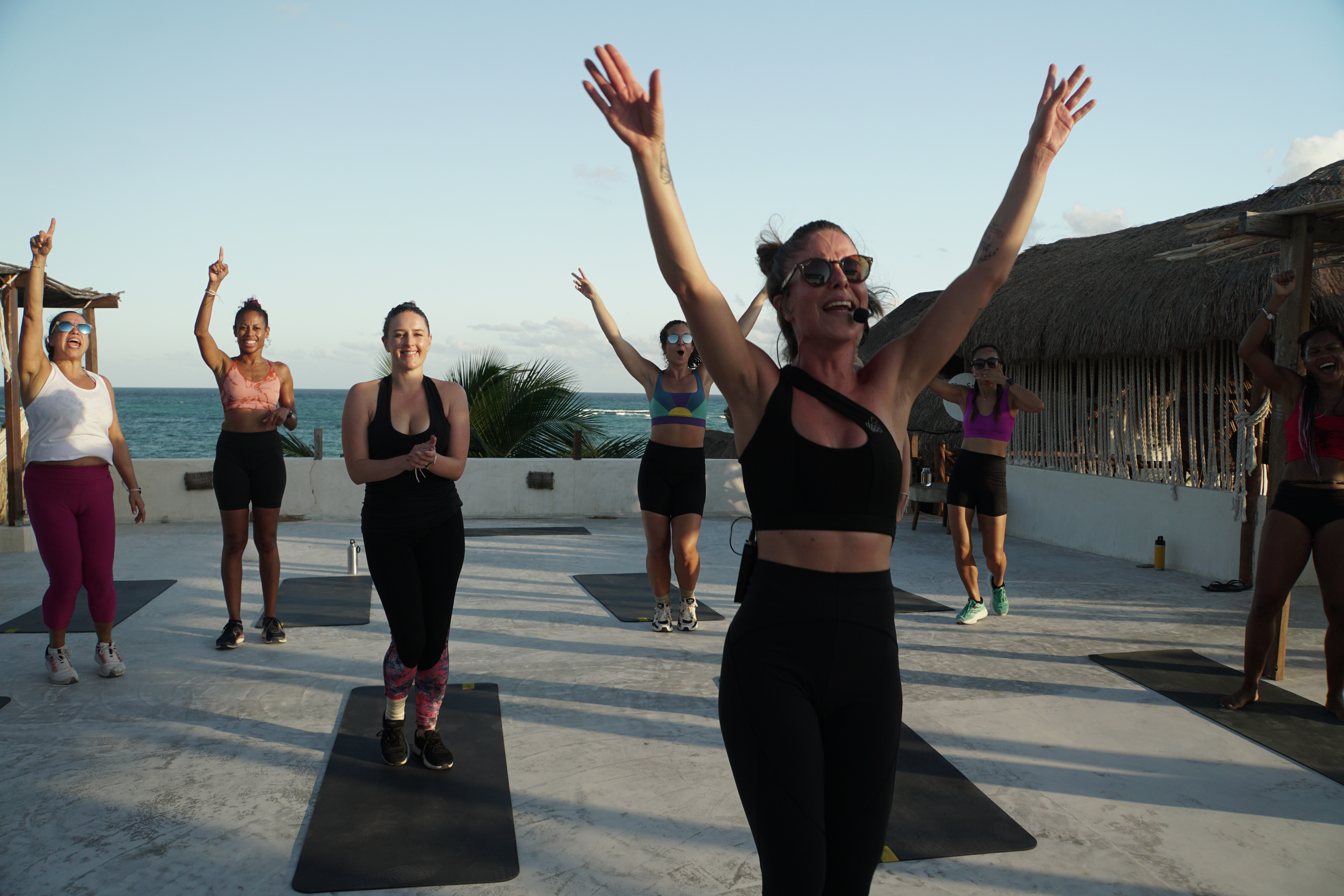 Rooftop dance class at Chi Ka Tulum