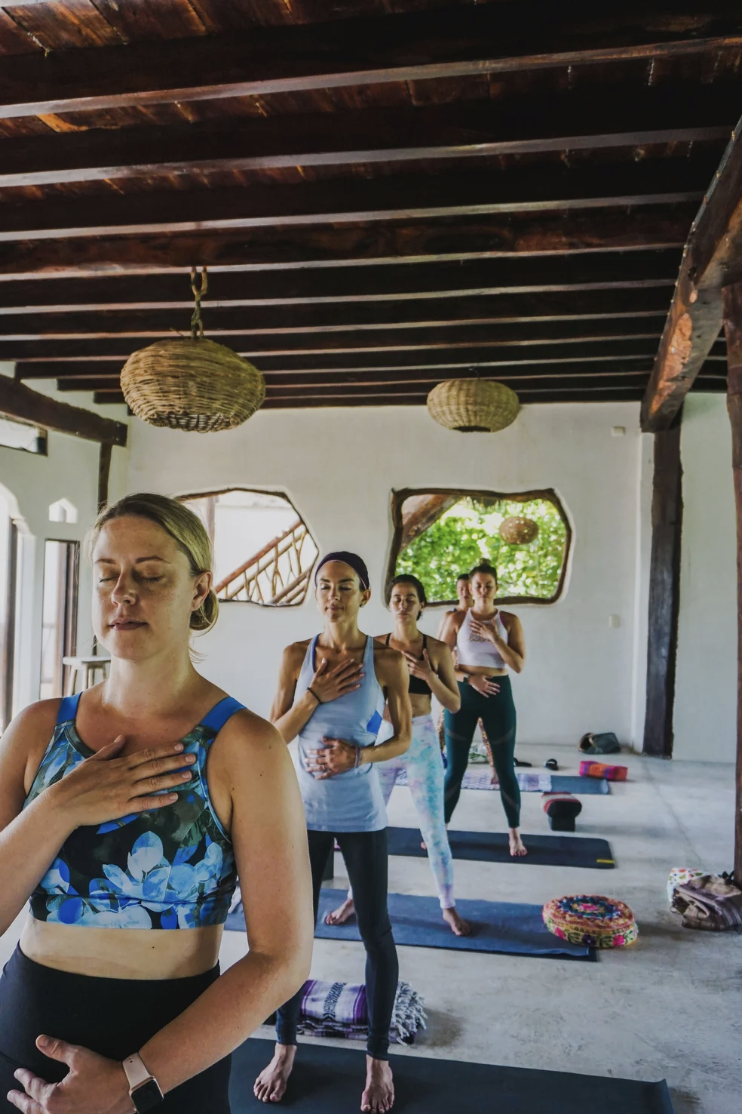 Breathwork and yoga at Chi Ka Tulum